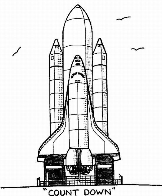 怎么画卡通火箭发射塔的简笔画