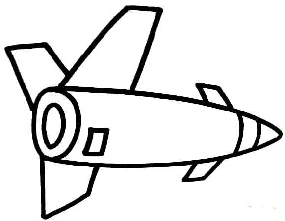 卡通喷气式战斗机侦察机简笔画图片铅笔素描