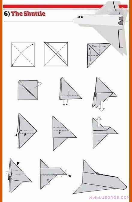 简单易学的折纸飞机制作图解图片大全