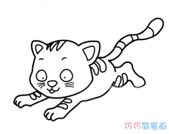 跳跃猫咪要怎么画简单可爱素描小猫简笔画图片