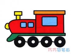 儿童动车出站怎么画简单_火车简笔画图片