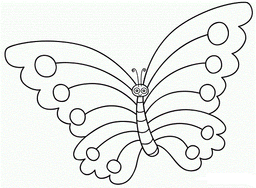 卡通蝴蝶简笔画图片一