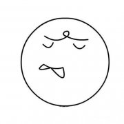 卡通人物表情简笔画图片：生气的表情