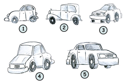 分步画小汽车简笔画图片大全素描