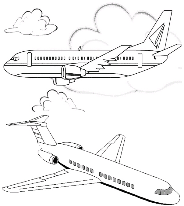 简易飞机的画法图片