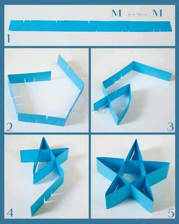 立体五角星的折法空心图片