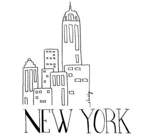 儿童卡通纽约帝国大厦简笔画图片