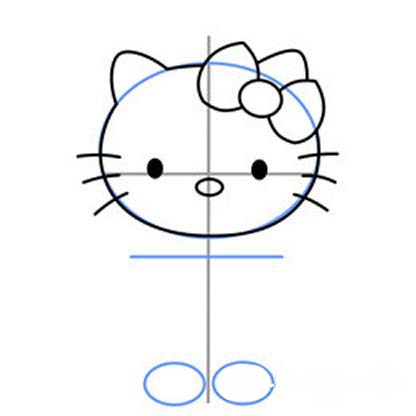 幼儿简笔画卡通凯蒂猫的画法图片教程彩色-www.qqscb.com