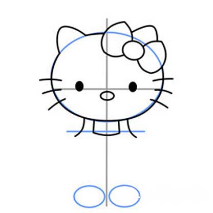 幼儿简笔画卡通凯蒂猫的画法图片教程彩色-www.qqscb.com