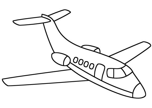 简易飞机的画法图片