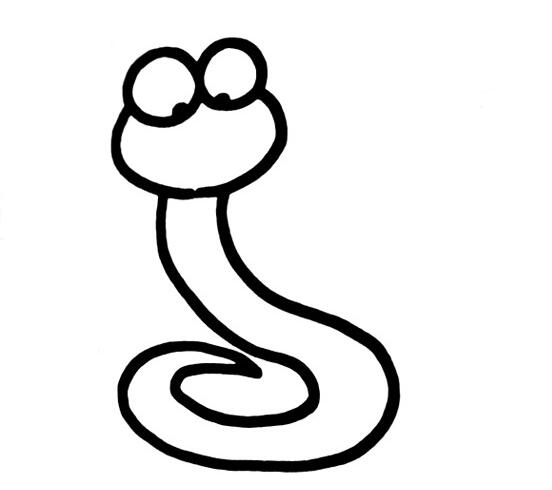 蛇的画法 简笔画图片