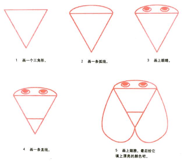 知了的画法 知了简笔画步骤图片素描-www.qqscb.com