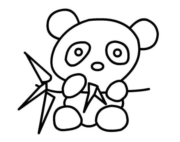 QQ熊猫简单图片