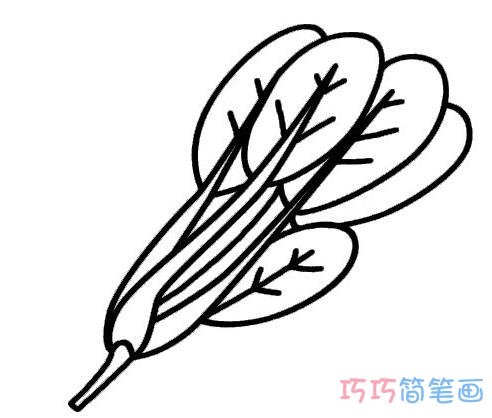 菠菜怎么画 幼儿菠菜的画法简笔画图片