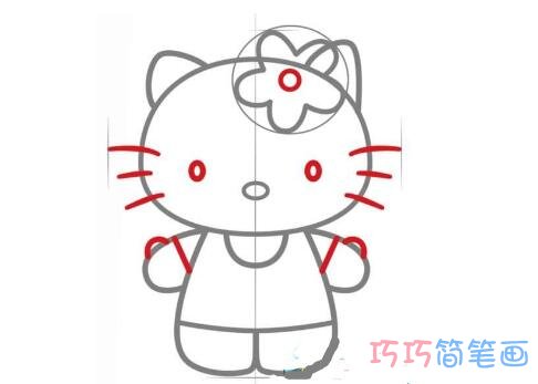 怎么画简单的凯蒂猫 Hello Kitty的简笔画图片