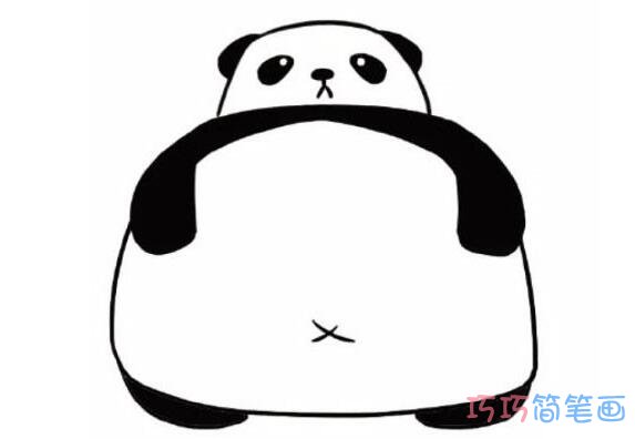 胖嘟嘟的小熊猫简笔画画法