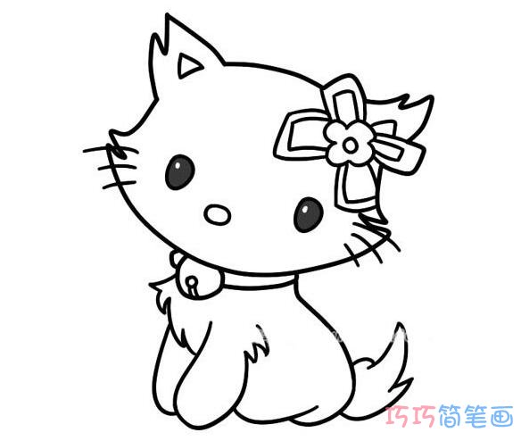 乖巧猫咪要怎么画好看_猫咪简笔画图片 