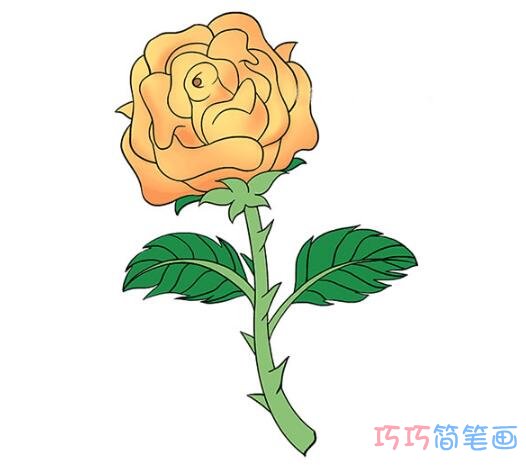 如何画黄玫瑰会更加好看_玫瑰花简笔画图片