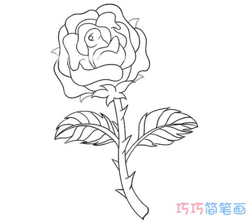 如何画黄玫瑰会更加好看_玫瑰花简笔画图片