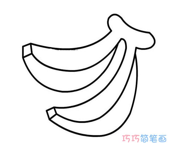 饱满香蕉怎么画可爱好看_香蕉简笔画图