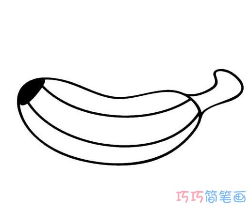 饱满香蕉怎么画可爱好看_香蕉简笔画图