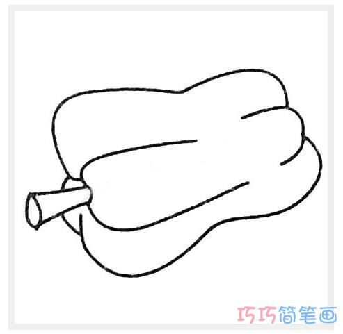 青椒苗和青椒要怎么画简洁好画_青椒简笔画图片