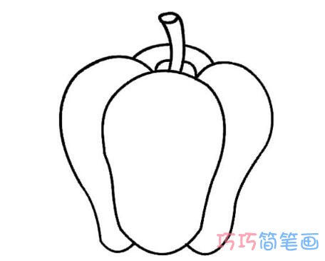 超简单儿童菜椒怎么画好看_菜椒简笔画图片