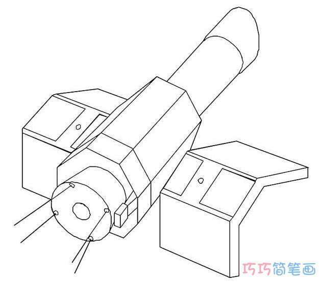 卫星设备怎么画简单_卫星简笔画图片