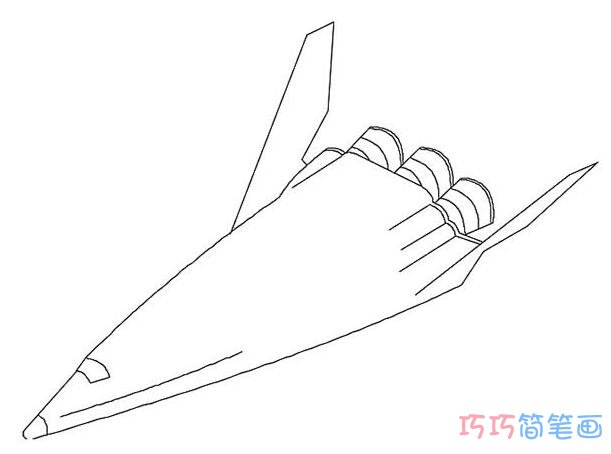 航天飞机怎么画简单好看_飞机简笔画图片