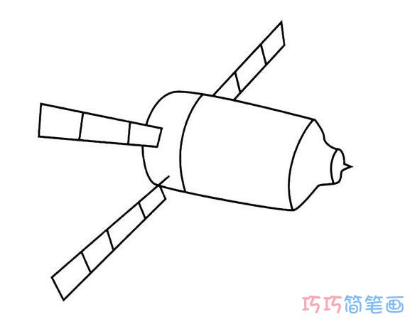 人造卫星怎么画简单_卫星简笔画图片