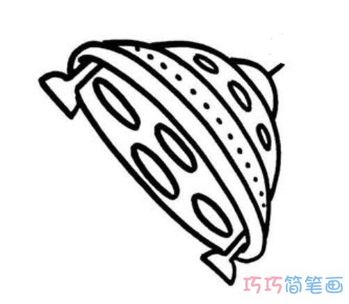 飞碟UFO怎么画好看_飞碟简笔画图片