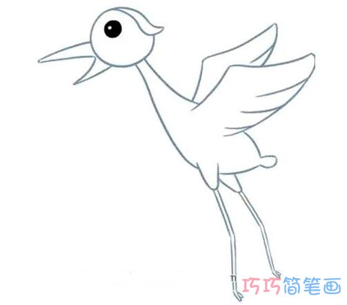 仙鹤怎么画好看简单_仙鹤简笔画图片