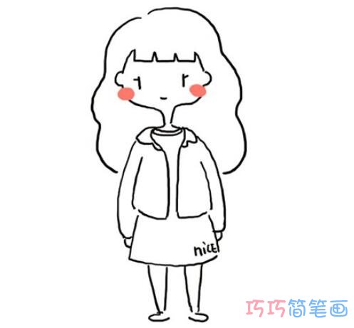 可爱小女孩怎么画简单好看_小女孩简笔画图片