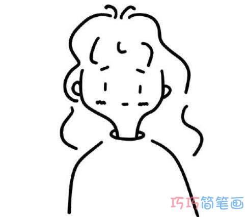 长发女孩怎么画可爱好看_女孩简笔画图片