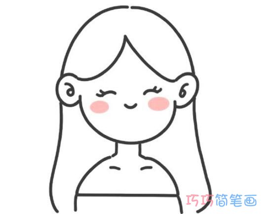  小女孩怎么画简洁易学_小女孩简笔画图片