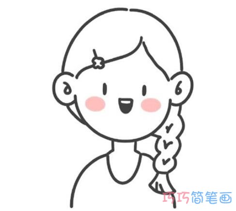  小女孩怎么画简洁易学_小女孩简笔画图片