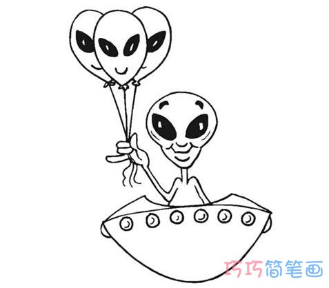 外星人怎么画简单好看_外星人简笔画图片