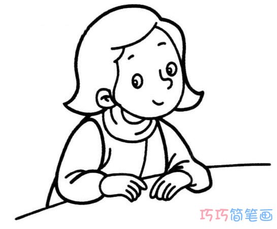 妈妈怎么画好看简单_妈妈简笔画图片