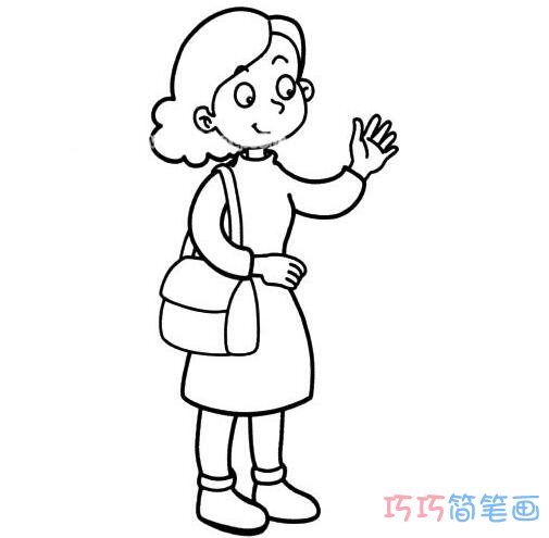 妈妈怎么画好看简单_妈妈简笔画图片