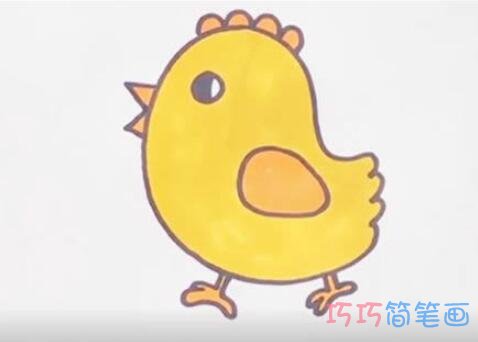  幼儿可爱小鸟怎么画多彩好看_带步骤图小鸟简笔画图片