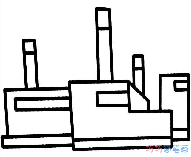 简单工厂怎么画好看_工厂简笔画图片