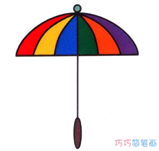 雨伞怎么画简单好看_雨伞简笔画图片