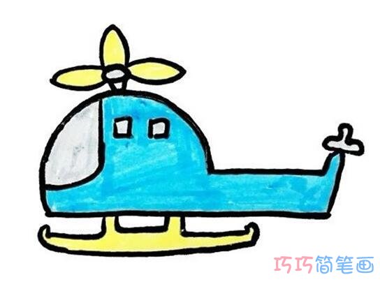 直升机怎么画简单 直升机简笔画图片