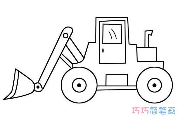 挖土机怎么画好看简单 挖土机简笔画图片