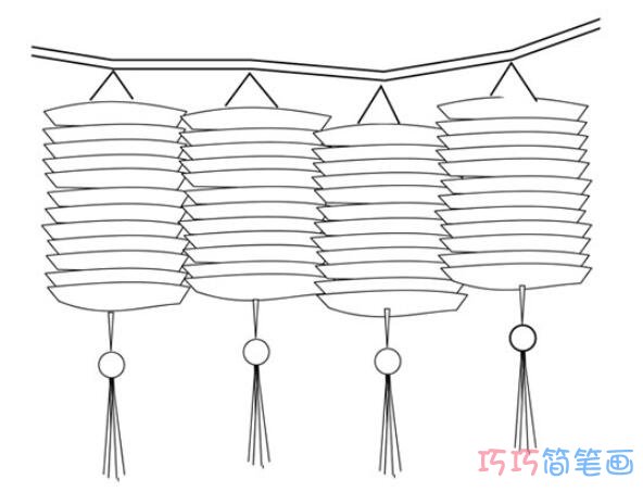 元宵节花灯怎么画简单漂亮 元宵节简笔画图片