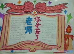 怎么画小学生关于老师您幸苦了手抄报模板图片