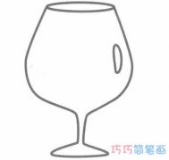 怎么画高脚酒杯简笔画步骤教程简单好看