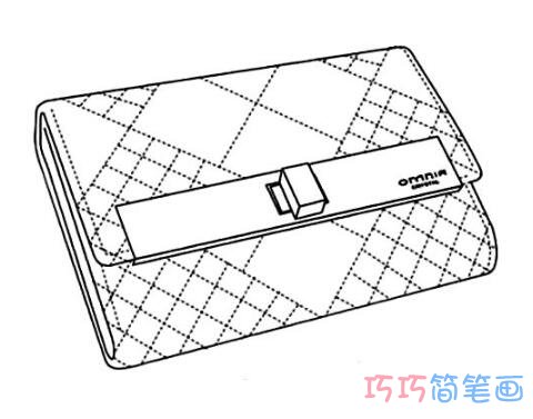 怎么画女士钱包详细步骤简笔画教程
