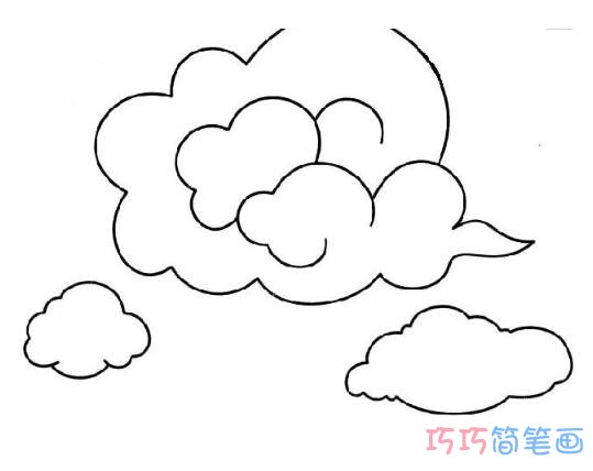 天空白云简笔画怎么画简单好看