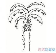 椰子树的画法步骤简笔画图片简单好看